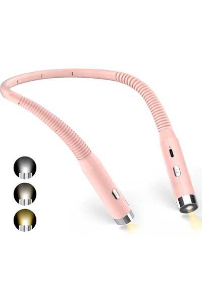 STARSTAR Neck-mounted reading light, rechargeable bedside reading light, 3 co...