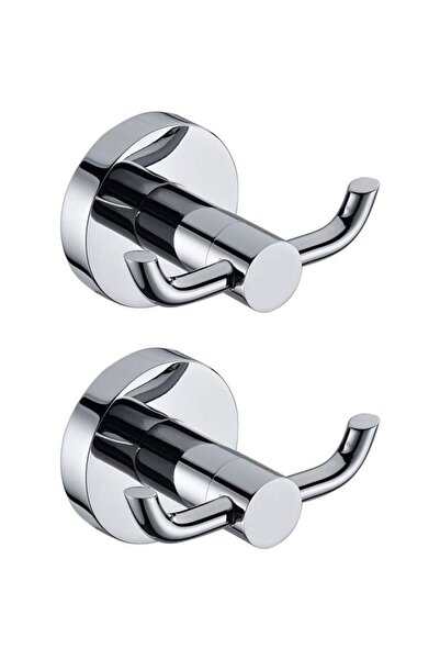 STARSTAR A set of two modern-style wall hooks, crafted from polished chrome a...