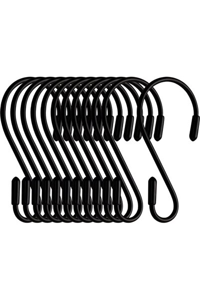 Morvena Picks Cârlige S - cu capace de cauciuc - pachet de 12 - Negru - Metal...