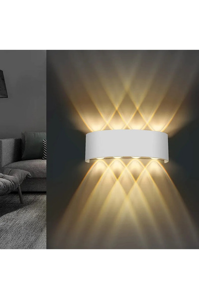 STARSTAR Two recessed wall lights, 8 watts, waterproof, warm white.