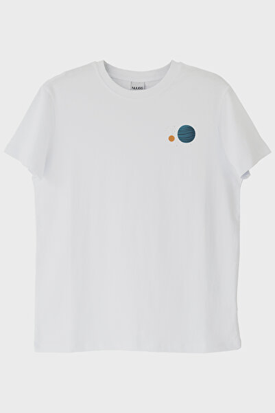 lofux Silent Universe White T-Shirt