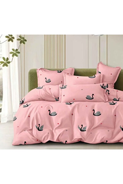Pucioasa Lenjerie Matrimoniala Premium, 4 Piese, Bumbac Satinat, 240 × 250 cm...