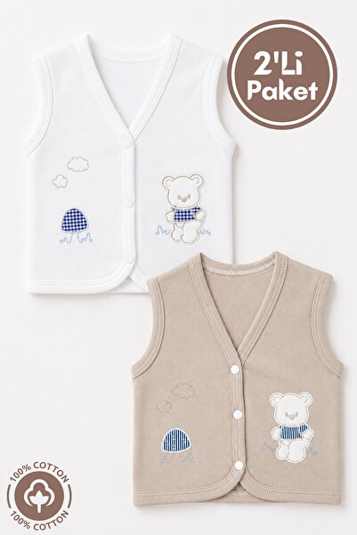 Miniel Unisex Baby Mushroom Teddy Bear Embroidered 100% Cotton 3-6-9 Months 2...