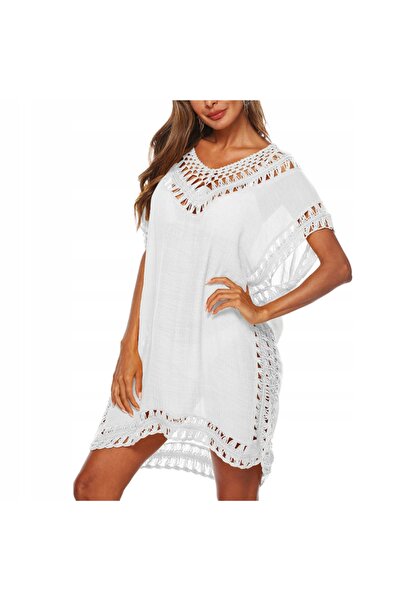 SNM Tunica De Plaja Dama, SNM, Rochie Larga Tip Pareo Cu Broderie Eleganta, S...