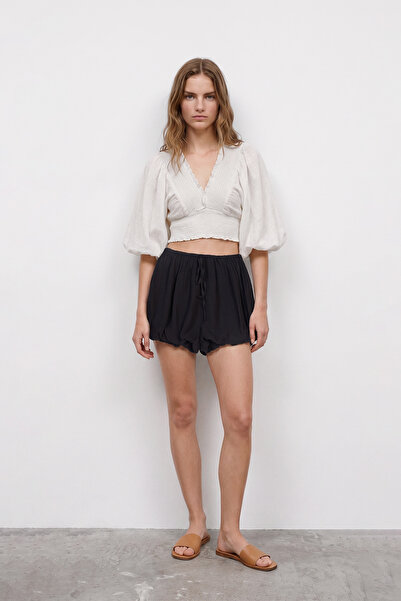 Nisan Cotton Balloon Shorts Black