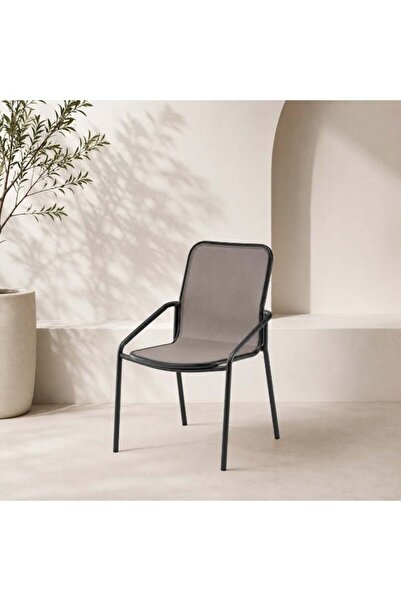 N.zone Modern Luxury Dining Chair with Soft Fabric Upholstery and Sturdy Meta...