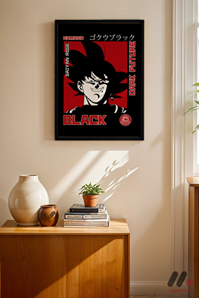 Modiwa Design Dragon Ball Goku Black Poster, Siyah Çerçeveli Duvar Tablosu - ...