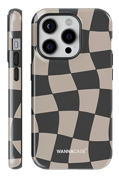 WANNACASE (MAGSAFE) İPhone 13 Pro Max Checkmate Classic Çift Katmanlı Essenti...