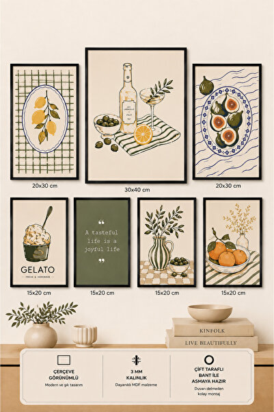 UNT 7-Frame View of the Mediterranean |   Lemon |   Olive |   Modern |   Ital...