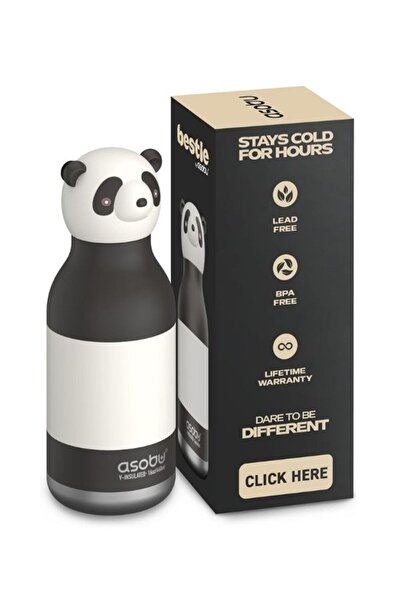 GÜMRÜK BEY Asobu Bestie Panda Kids Thermos Water Bottle |   Stainless Steel, ...
