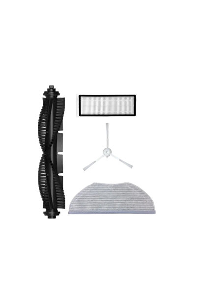 LİN GRUP 360 Vacuum Mop Cleaner S9 Robot Vacuum Cleaner 4-Piece Spare Parts S...