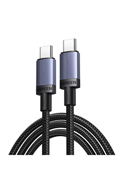 Ugreen Cablu USB-C la USB-C 100W pentru telefoane, 2M, cu transfer de mare vi...