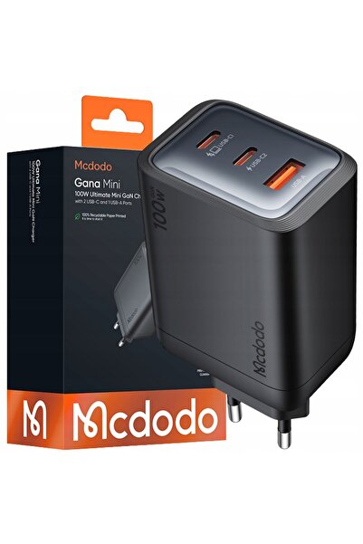 Mcdodo Încărcător de perete cu 3 porturi USB-C PD și USB, 100W, Negru