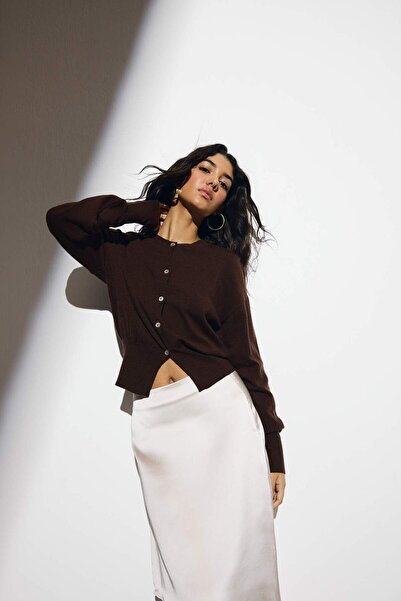 DeFacto Fitted Crew Neck Knitwear Cardigan I1626Ax26Au