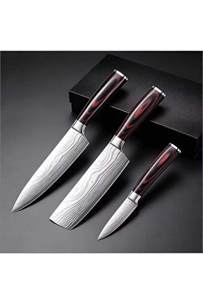Klyte 3-Piece Kitchen Knife Set with Gift Box, Ultra-Sharp Chef Knives for Me...