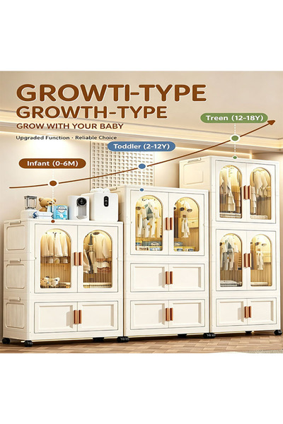 CozyWorld 65cm Wide Foldable Wardrobe, Transparent Arc-Shaped Hanging Closet ...