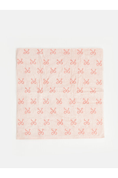 LC Waikiki Alita City Lcw Home Pink Curly Patterned Bath Towel with a Difference