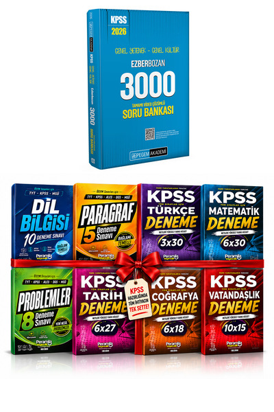Peramila Yayıncılık 2026 KPSS Pegem GYGK Tüm Dersler Ezberbozan 3000 Soru Ban...
