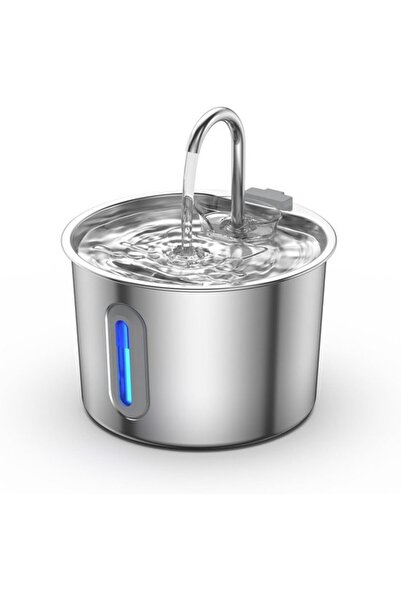 STARSTAR 2.2L Stainless Steel Ultra-Quiet Cat & Dog Water Fountain with LED L...