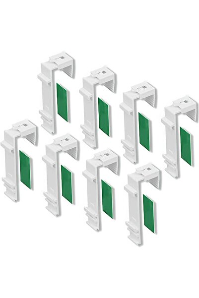 STARSTAR 8-Piece Roller Blind Clip-on Bracket Set - Adjustable Curtain Clips