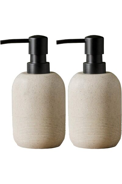 STARSTAR 2-Piece Beige Soap Dispenser Set Hand Soap Lotion Dispenser for Bath...