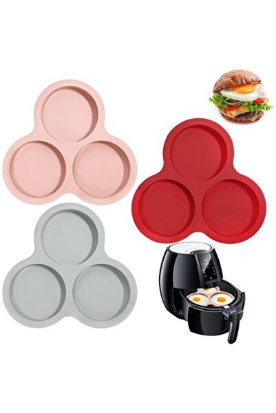 STARSTAR A set of 3 non-stick silicone egg molds, each with three cavities, s...