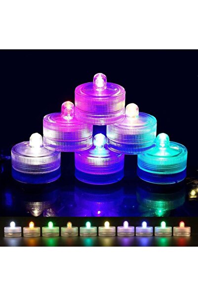 STARSTAR 12-Pack Mini Submersible LED Candles, Battery-Powered Waterproof Lig...