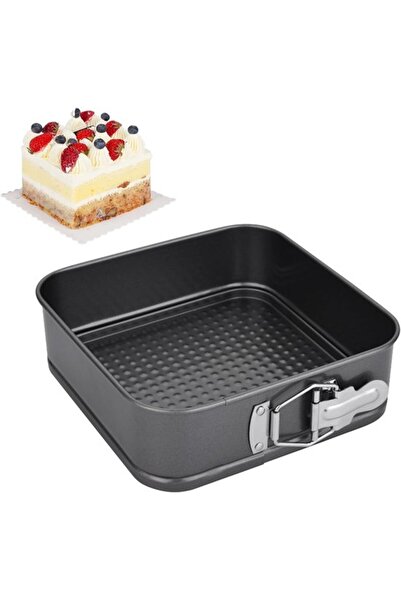 STARSTAR Square Springform Pan 26x26x6.5cm - Non-stick Cake Pan for Cakes, Qu...