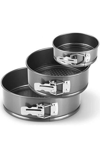 STARSTAR 3-Piece Springform Non-Stick Carbon Steel Round Cake Pans Set (22cm,...