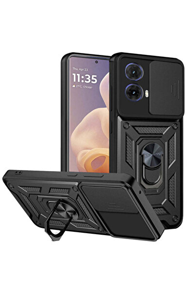 Techsuit Case for Motorola Moto G85, CamShield Series, blue - black