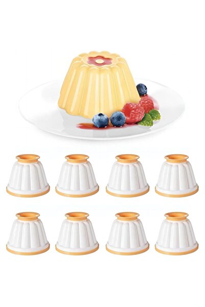 STARSTAR 8 pudding molds, reusable Italian pudding cups, safe and odorless, e...