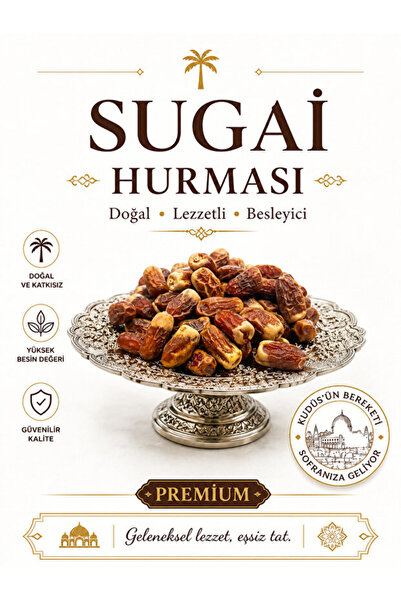 Hurma Kervanı Sugai Hurması 500 Gr Yeni Mahsul Medine Hurması Premium Kalite Doğal ve Katkısız