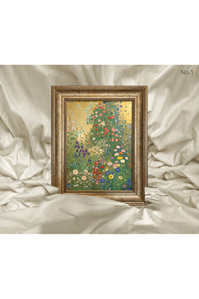 Vetro Design Art Nouveau - Flowers Framed Painting