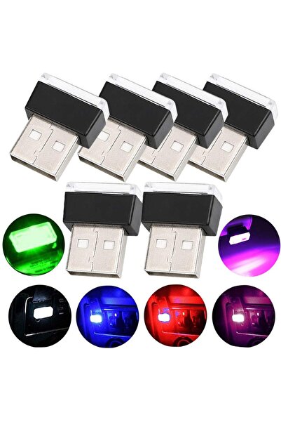 STARSTAR Car USB Ambient Lights - 6-pack Mini Wireless USB Universal LED Ligh...