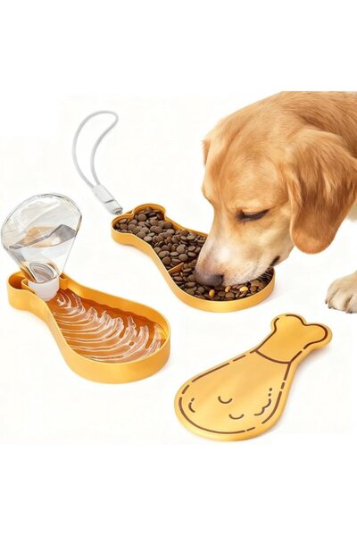 STARSTAR Portable Travel Dog Water Bottle & Food Container, leak-proof pet wa...