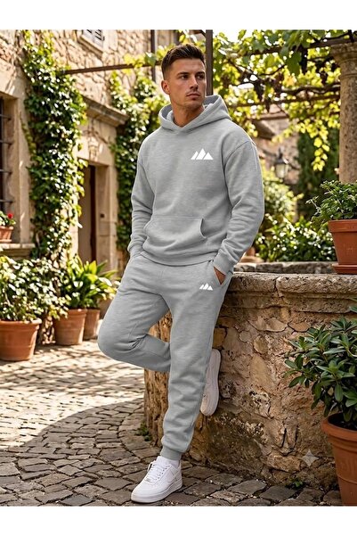 WOODROFFE Unisex Graphic Printed Oversize Hooded Tracksuit Set Loose Fit (Lov...