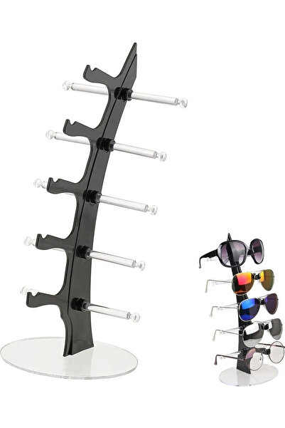 STARSTAR A black eyeglass frame that can hold 5 pairs of glasses, measuring 3...