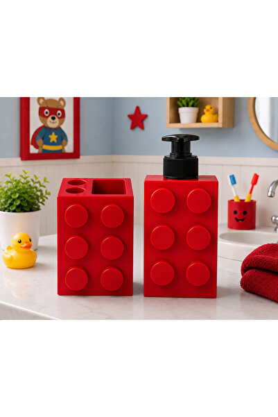 Genel Markalar LEGO Uyumlu Yapı Taşı Banyo Seti (Sıvı Sabunluk & Diş Fırçalık)