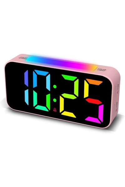 STARSTAR Digital Alarm Clock - RGB Bedroom Alarm Clock - Large Display - Dual...