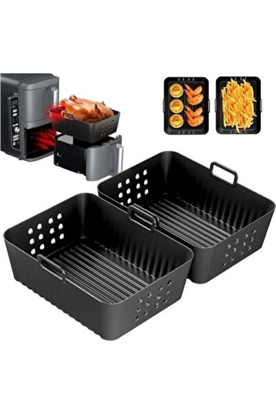 STARSTAR 2-Piece Air Fryer Mold Pack, Suitable for Double-Layer Air Fryers, S...