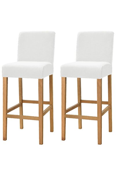 Morvena Picks Set de 2 huse elastice pentru scaune de bar cu spătar, cu croia...