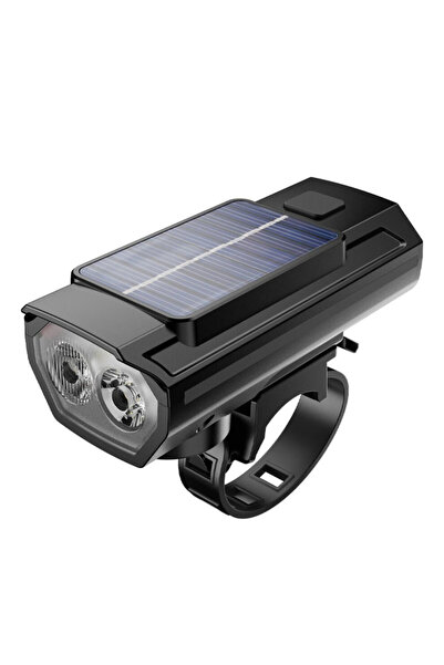 Morvena Picks Far de bicicletă alimentat solar cu claxon