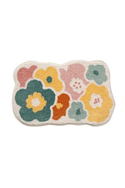 STARSTAR Cute floral pattern bathroom mat, machine washable, 40*60 cm