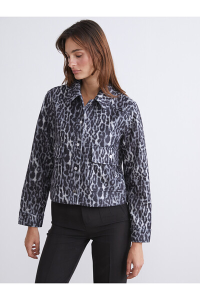 LC Waikiki Patterned Women's Cachet Shirt Jacket