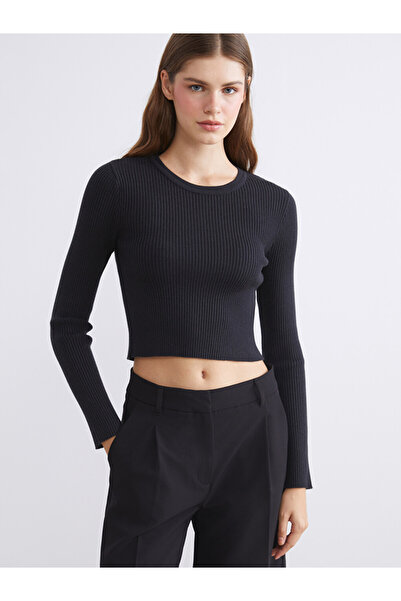 LC Waikiki Crew Neck Crop Women's Knitwear Sweater