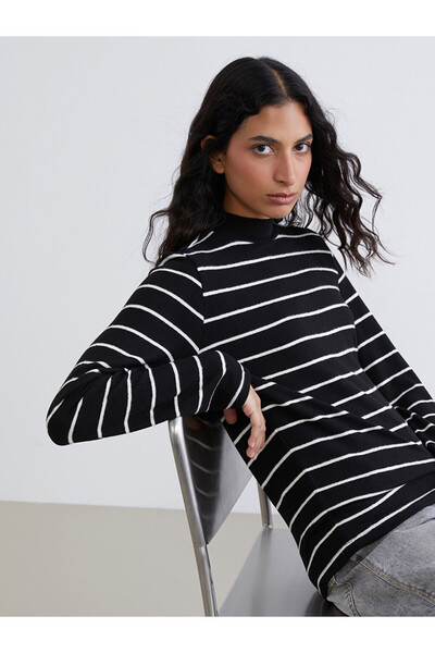 LC Waikiki Funnel Neck Striped Women's Body