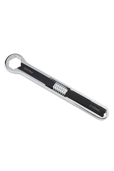 Duravel Adjustable Universal Wrench, 3-15mm and 15-27mm Dual Head, Chrome-Pla...