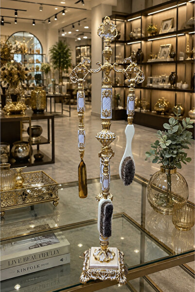 Generic Brand ESTERHOMEDECOR طقم كيراتا من النحاس المصبوب باللون الأبيض