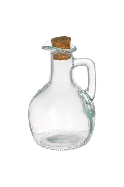 BAMI NETWORK Carafa din sticla cu maner si dop de pluta 160ml transparenta