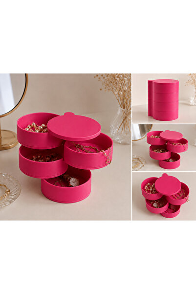 prime country 4-Tier Rotating Plastic Jewelry Box – Makeup and Accessory Orga...